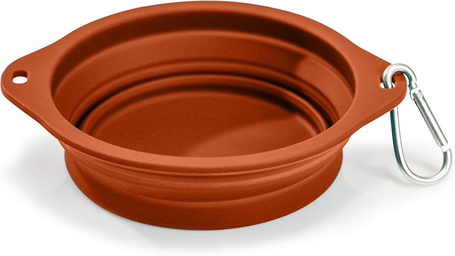Barkbowl (800Ml) - Collapsible Dog Bowl (Burnt Orange) Premium Quality, Platinum-Cured Food Grade Silicone, No Plastic Rim, Food Safe, Large Travel Bowl