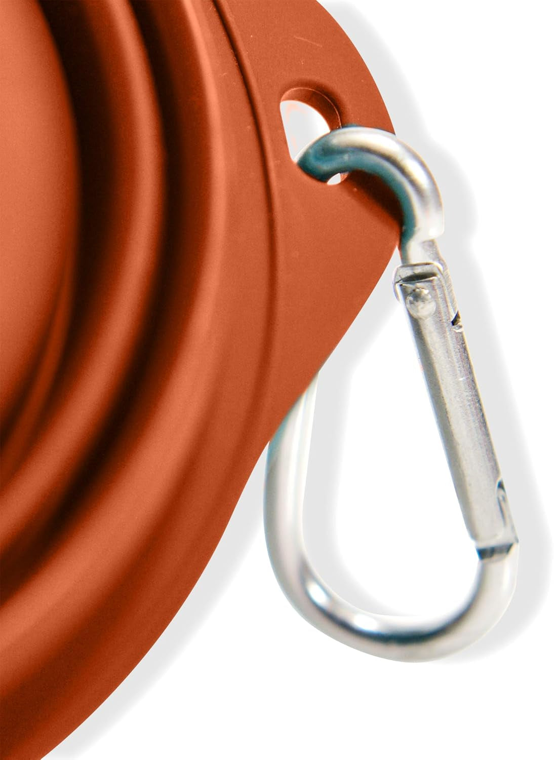 Barkbowl (800Ml) - Collapsible Dog Bowl (Burnt Orange) Premium Quality, Platinum-Cured Food Grade Silicone, No Plastic Rim, Food Safe, Large Travel Bowl