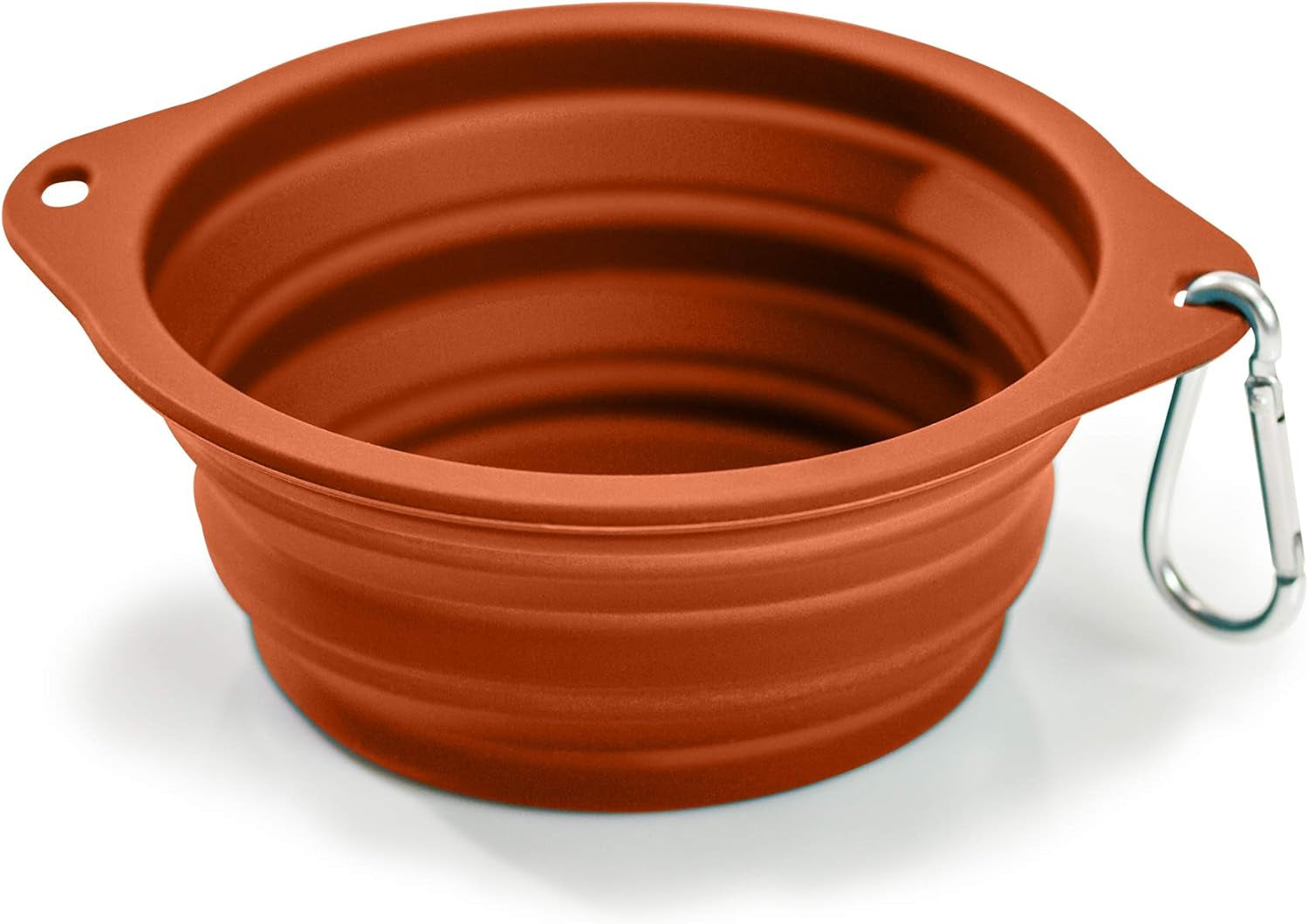 Barkbowl (800Ml) - Collapsible Dog Bowl (Burnt Orange) Premium Quality, Platinum-Cured Food Grade Silicone, No Plastic Rim, Food Safe, Large Travel Bowl